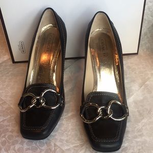 Coach Krystal soft calf Black womens heel size 7